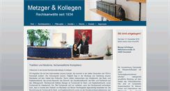 Desktop Screenshot of metzgerundkollegen.de